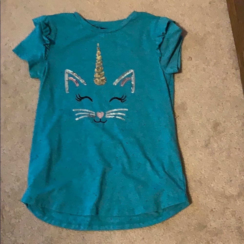 Blue cat t-shirt